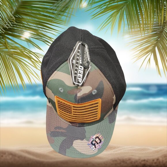 NWT - CAMO BASEBALL CAP - Runs Deep Tactical USA Adjustable - One Size - Picture 5 of 7